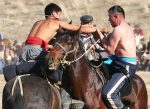 Horseback wresting at the World Nomad Games.