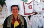Hand-embroidered linens in Dubrovnik, Croatia. Photo credit: Peter Guttman