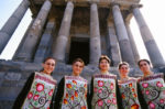 Singers at Armenia's Temple of Garni. Photo credit: Peter Guttman