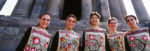 Armenian a capella singers at Garni Temple. Photo credit: Peter Guttman.