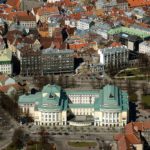 Bird's-eye view of historical buildings in Estonia. Photo credit: Estonian Tourist Board