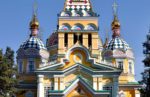 The Ascension Cathedral in Almaty, Kazakhstan.