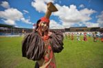Traditional hats are the fashion rage at Naadam Festival in Ulaanbaatar, Mongolia. Photo credit: Helge Pedersen.