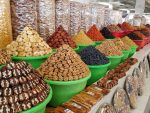 Piles of nuts and delicious dried fruits at a local market. Photo credit: Marisa Dodd