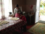 Visiting the home of a local and making kinkhali. Photo credit: Mariana Noble