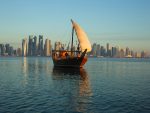 A Dhow Underway off Doha