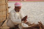 An Emirati Man Making Handspun Rope