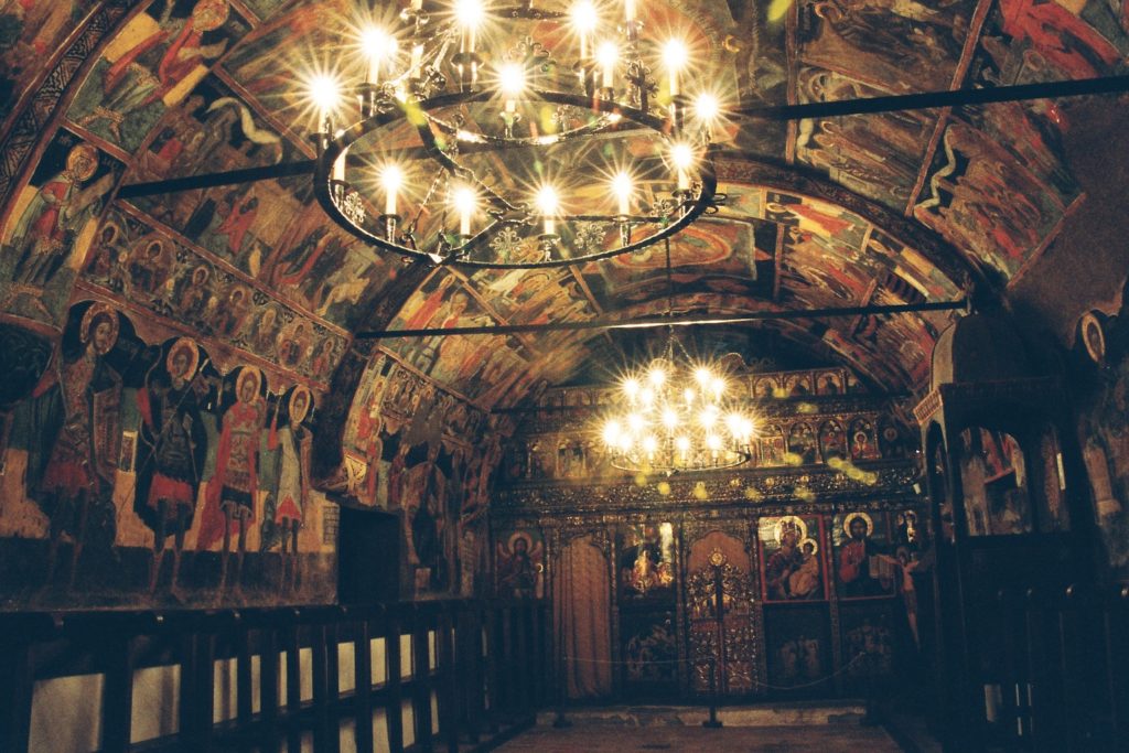 Inside a church in Arbanassi, near Veliko Tarnovo, Bulgaria. Photo credit: Martin Klimenta