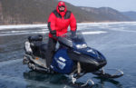 Snowmobile on Lake Baikal in Siberia, Russia. Photo credit: Vladimir Kvashnin