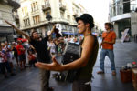 Performers in Belgrade's bohemian quarter. Photo credit: Dragan Bosnic, Branko Jovanovic, Srdjan Veljovic, NTOS archive