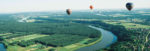 Hot-air ballooning over Birstonas, Lithuania. Photo credit: Lithuanian State Department of Tourism