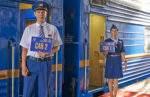 Cabin attendants on the train. Photo credit: GW