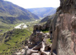 Climbing around Vardzia cave-town