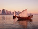 Dhows Plying the Waters of the Persian Gulf off Doha. Photo credit: Qatar National Tourism Council