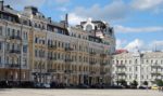 Buildings on Mykhailivska Square near St Sophia's Cathedral, Kiev, Ukraine. Photo credit: Douglas Grimes