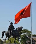Skanderbeg Monument in the central square of Tirana, Albania. Photo credit: Cynthia Hummel