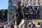 A monument to the founders of Kiev in Independence Square. Photo credit: Douglas Grimes