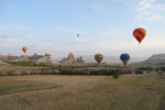 Hot air balloons rising over the unique landscape of Cappadocia in central Turkey. Photo credit: Jered Gorman