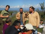 Sampling the wines of Kakheti.