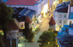 Tallinn's brightly-lit Viru Street at night. Photo credit: VisitEstonia.com