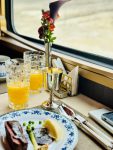 Food aboard the Silk Road Express. Photo credit: Golden Eagle Luxury Trains