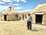 Warm greetings from semi-nomads in Ak Tala. Photo credit: Michel Behar