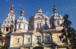 The colorful Zenkov Cathedral in Almaty, Kazakhstan. Photo credit: Michel Behar