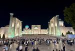 Registan Square at night, Samarkand