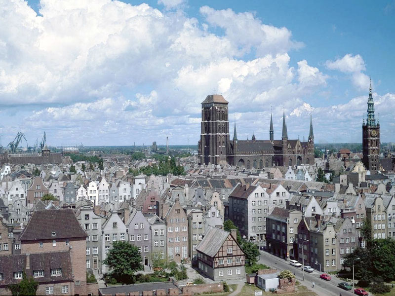A birds-eye view of Gdansk, Poland. Photo credit: Polish National Tourist Board