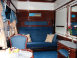 Sample en suite shower and WC of the Imperial Suite - Golden Eagle Trans-Siberian Express.
