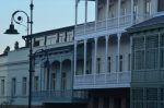 Traditional architecture in Tbilisi's Old Town.