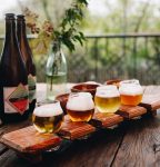 A flag of beer at the Lost Ridge Brewery in Qedeli, Georgia. Photo credit: Natalie Lines