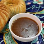 Sweet sumalak, a Navruz specialty served with warm bread and tea. Photo credit: Abdu Samadov
