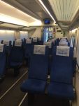 Clean, comfortable train interior. Photo credit: Jessica Clark