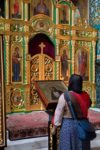 Practitioner inside the Nativity Cathedral in Chisinau, Moldova. Photo credit: Richard Fejfar