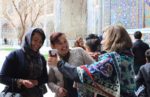 Mingling with the locals in Samarkand, Uzbekistan. Photo credit: Tia Low