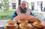 Famous Samarkand bread. Uzbekistan. Photo credit: Tia Low