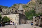 Geghard Monastery blends beautifully with the surrounding mountains (Armenia). Photo credit: Ann Schneider