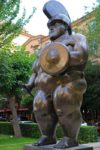 The Cascade is lined with a variety of sculptures, including this one of a Roman soldier by Fernando Botero (Armenia). Photo credit: Ann Schneider