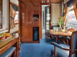 Sample en suite shower and WC of the Imperial Suite - Golden Eagle Trans-Siberian Express.