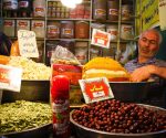 Spices and other items on sale in Isfahan's bazaar.