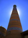 Sky-high: Khiva's 187-foot Islam Khodja Minor is Uzbekistan's tallest minaret. Photo credit: Abdu Samadov