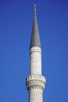 One of the Blue Mosque's minarets. Photo credit: Jake Smith