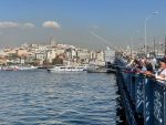 Fishermen hoping to catch sardines on Istanbul's Galata Bridge. Photo credit: Jake Smith