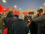 Watching the crowds of Shia worshipers at Karbala. Photo credit: Explore Mesopotamia
