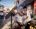 Kashgar kabob vendor. Photo credit: Willis Hughes