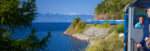 The Trans-Siberian Golden Eagle Express private train traveling around Lake Baikal, Russia