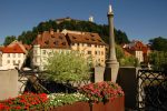 Ljubljana Castle from the Ljubljanica River.