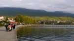 Taking a stroll along Ohrid's inviting waterfront boardwalk. Photo credit: Martin Klimenta