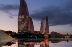 View of Azerbaijan's Flame Towers in Baku. Photo credit: Jered Gorman